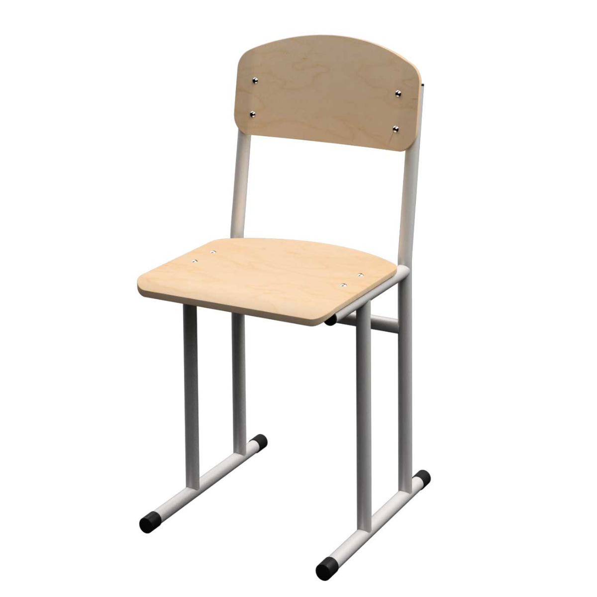 Стілець учнівський полозковий, на круглій металевій трубі, ростова група №6, АЛМАНТ, 380х450х860 мм.